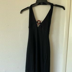 Black halter dress
